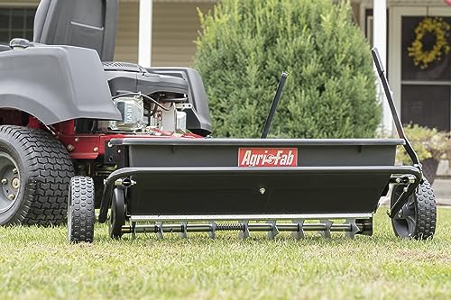 Agri-Fab 45-0543-AMZ 100 lb. Tow-Behind Lawn & Garden Spiker/Seeder/Drop Spreader for Seed,Fertilizer, Salt, Ice Melt; Designed to Pull Behind Lawn & Garden Tractors