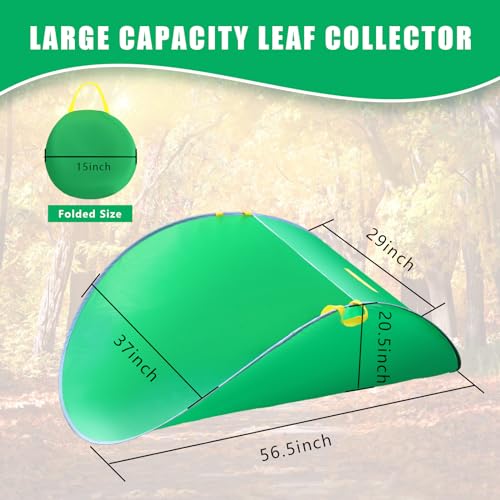 UQM Leaf Collector, Portable Pop Up Leaf Bags, Foldable Leaf Pick Up Tools Patent Number D1005635, Reusable Yard Garden Bags for Leaves Lawn Trash
