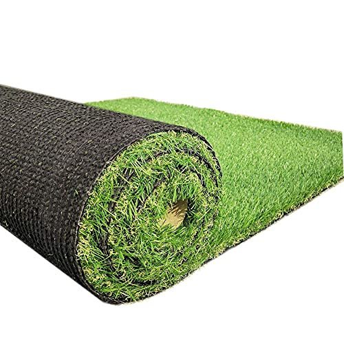 Conscience Trading Artificial Grass Turf Rug 15x20ft Fake Grass Carpet Synthetic Lawn Maintenance Free for Yard,Patio,Balcony,Pet Mat,Indoor Outdoor Decor, Green