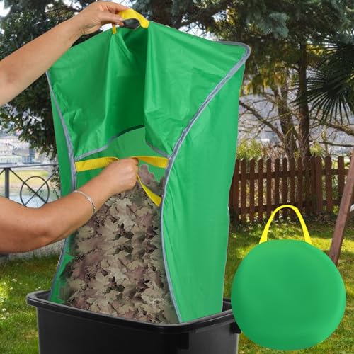 UQM Leaf Collector, Portable Pop Up Leaf Bags, Foldable Leaf Pick Up Tools Patent Number D1005635, Reusable Yard Garden Bags for Leaves Lawn Trash