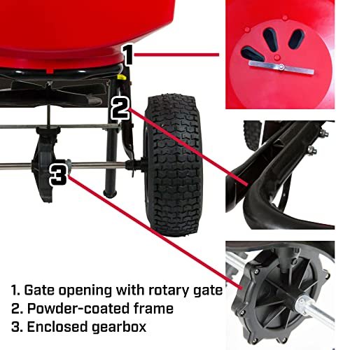 Chapin International 8303C Chapin 100-pound Professional SureSpread Spreader, 1, Red