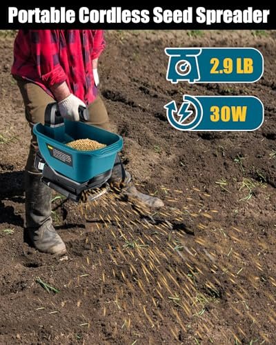 Adisipsoarin Salt Spreader for Makita 18v Battery,Handheld Fertilizer Spreader for Lawns,Available Year-Round,Grass Seeds,Fertilizer,Rock Salt and Ice Melt(Battery Not Included)
