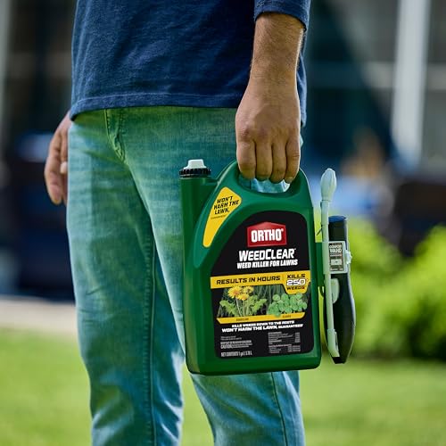 Ortho WeedClear Weed Killer for Lawns with Comfort Wand, Kills More than 250 Weeds including Dandelion and Clover, 1 gal
