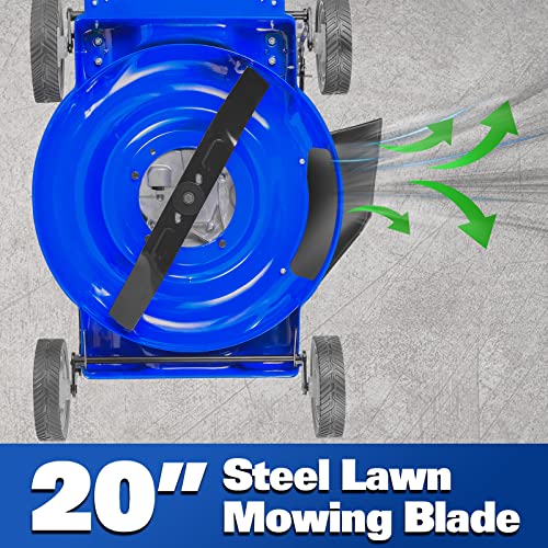 BILT HARD Gas Lawn Mower 20 inch, 170cc 4-Stroke Push Mowers, 8 Adjustable Cutting Heights Lawnmower Gas Powered, Grass Mower Garden Tool
