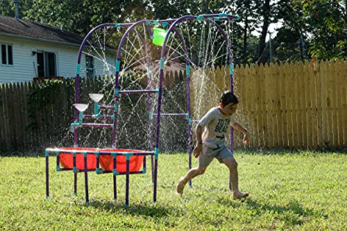 Milliard Water Park Sprinkler Toy for Kids, Outdoor Water Sprinkler with Splash Buckets, Water Table, and Faucets, Backyard Waterpark for Outdoor Summer Fun Activities