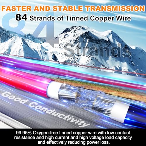 Oududianzi 2x100 Feet Solar Panel Wire, 10AWG Tinned Copper Solar Extension Cable for Photovoltaic Systems, Automotive RVs, Boats (100FT Red + 100FT Black)