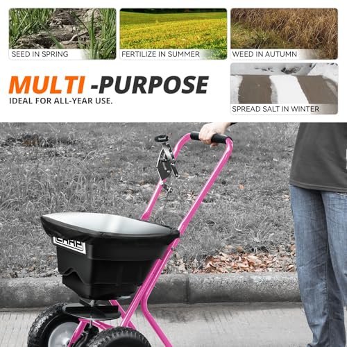 CAAP DRIVEN 80 lb. Capacity Walk-Behind Lawn/Garden Broadcast Spreader for Seed, Salt, Fertilizer CAAP-TOLS-SPD-PR
