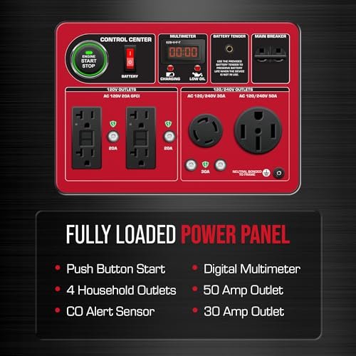 DuroStar DS13000MX 13,000-Watt 500cc Dual Fuel Portable Generator