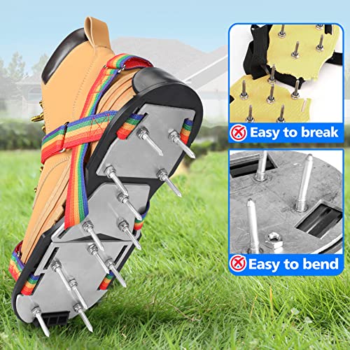 DenForste Lawn Aerator Shoes for Grass - Pre-Assembled Grass Aerator Shoes for Lawn - Soil Yard Aerator Tool for Aerating Patio Garden, Colorful