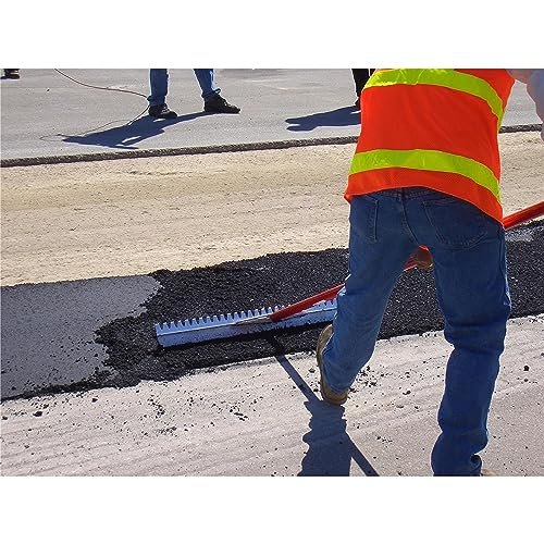 MARSHALLTOWN Magnesium Asphalt Lutes, Lute Rakes w/ T-Connector, Blunt Blade, Aluminum Handle, 32 Inch Blade Size, 72 Inch Handle Length, Made In The USA, RED700026C