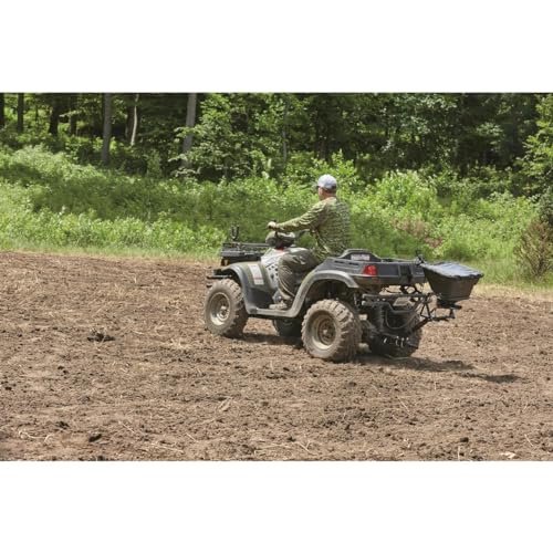 Guide Gear UTV/ATV Receiver Mount Broadcast Spreader Seeder, 80 Pound Capacity, Lawn and Garden Seed Spreaders, 12-Volt, with Rain Cover