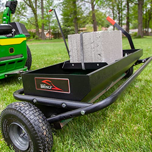 Brinly AS2-40BH-P Tow Behind Combination Aerator Spreader with Weight Tray, 40-Inch, Flat Black