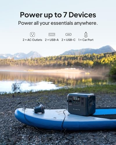 BLUETTI Solar Generator AC70, 768Wh LiFePO4 Battery Backup w/ 2 1,000W AC Outlets (Power Lifting 2,000W), 100W Type-C, for Road Trip, Off-grid, Power Outage (Solar Panel Optional)