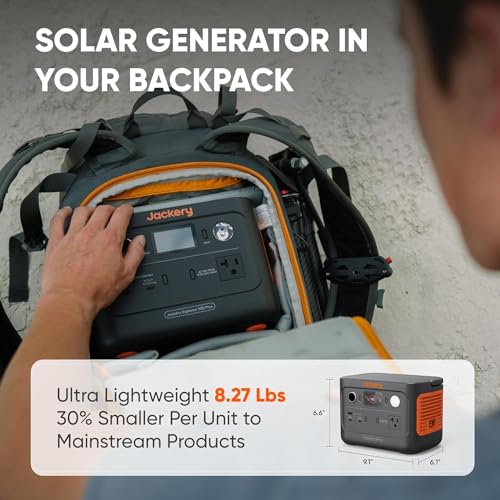 Jackery Explorer 300 Plus Portable Power Station, 288Wh Backup LiFePO4 Battery, 300W AC Outlet, 3.75 KG Solar Generator for RV, Outdoors, Camping, Traveling, and Emergencies (Solar Panel Optional)