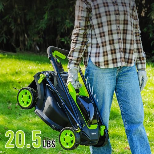 STEELITE 13-Inch Cordless Lawn Mower & 10-Inch Cordless String Trimmer Combo, 21V 4.0Ah & 2.0Ah Battery, Charger Included – Electric Lawn Care Kit for Mowing & Edging
