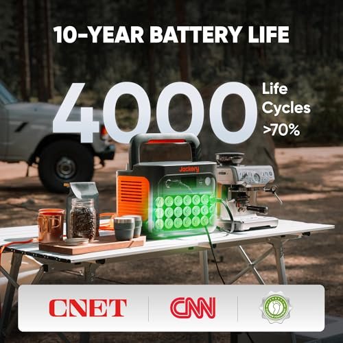 Jackery Explorer 1000 v2 Portable Power Station,1070Wh LiFePO4 Battery,1500W AC/100W USB-C Output, 1 Hr Fast Charge, Solar Generator for Camping,Emergency, RV, Off-Grid Living(Solar Panel Optional)
