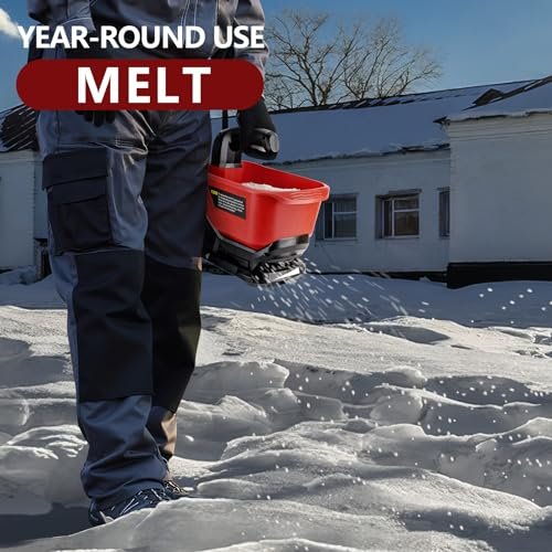 Seed Spreader for Milwaukee M18 18V Li-ion Battery, Handheld Spreader for Grass Seed, Fertilizer, Salt and Ice Melt, Available Year-Round, Holds up to 8,000 sq. ft. Garden Tool(Battery Not Included)
