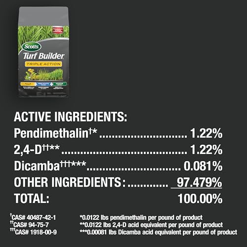Scotts Turf Builder Triple ActionI, Weed Killer and Preventer Plus Lawn Fertilizer, 4,000 sq. ft., 11.31 lbs.