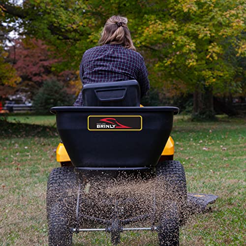 Brinly BS36BH-A Tow Behind Broadcast Spreader with Universal Hitch, 175 lb., Matte Black