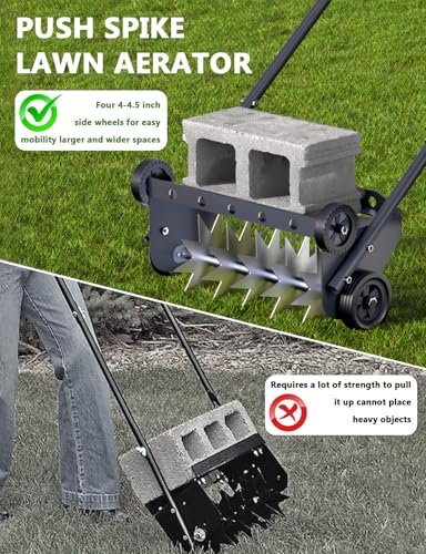 bomis Lawn Aerator, Push Spike Aerator, 18