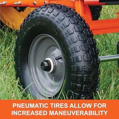 Agri-Fab 45-0527 110 lb. Tow- Behind Lawn & Garden Broadcast Spreader for Seed,Fertilizer,Salt,Ice Melt; Easy to use Flow Control from Seat of Riding Lawn Mower