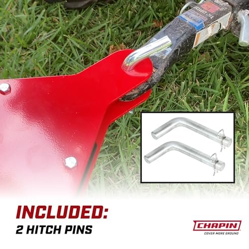 Chapin 8622B Made in The USA 2.2 Cubic feet Tow and Pull Behind Spreader with Auto-Stop Dual Impeller That Stops When Not Moving, Designed for Farm and Tough Terrain, Hitch Pins, Black