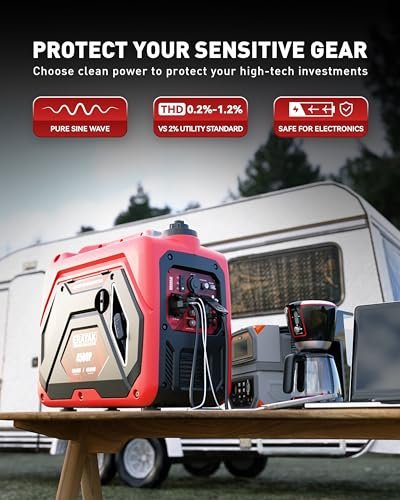 ERAYAK 4500W Portable Inverter Generator for Home Use, Super Quiet Small Generator for Camping Outdoor Emergency Power Backup, Gas Powered Engine, ECO Mode, EPA Compliant