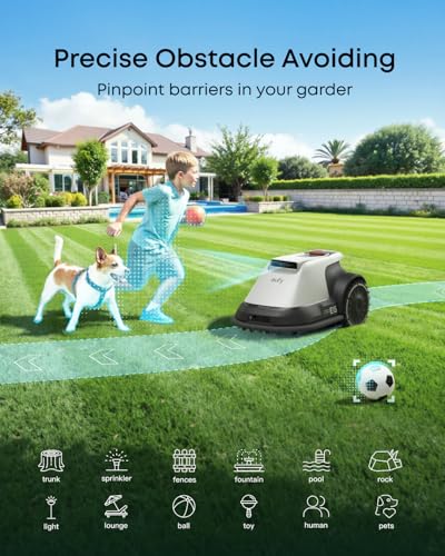eufy Robot Lawn Mower E15, No Wire, No RTK, No Signal Issue, Hands-Free Auto Mapping, Precise Obstacle Avoiding, Reliable Lawn Maintenance, Worry-Free Experience