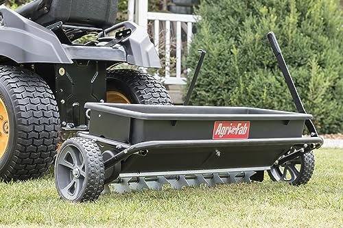 Agri-Fab 45-0543-AMZ 100 lb. Tow-Behind Lawn & Garden Spiker/Seeder/Drop Spreader for Seed,Fertilizer, Salt, Ice Melt; Designed to Pull Behind Lawn & Garden Tractors
