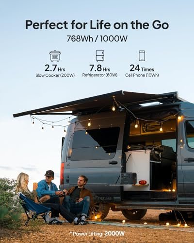 BLUETTI Solar Generator AC70, 768Wh LiFePO4 Battery Backup w/ 2 1,000W AC Outlets (Power Lifting 2,000W), 100W Type-C, for Road Trip, Off-grid, Power Outage (Solar Panel Optional)