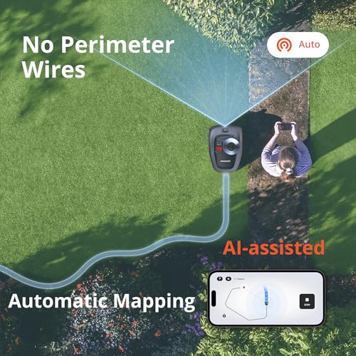 Navimow i110N + Rough Terrain Kit, Robust Wheels for Muddy Terrain and up to 35% Incline.