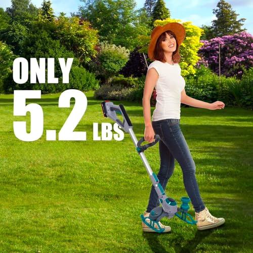 Talionqu Cordless Weed Wacker with Brushless Motor, 3-in-1 Lawn Edger & Trimmer & Mower, Charger Included (One 4.0AH Battery)