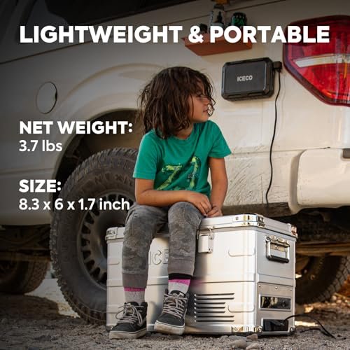 ICECO 250Wh Portable Power Station, Magnetic Power Bank, Outdoor Generator 12V Refrigerator, Mobile Lithium Battery Pack, for Home Backup Outdoor Emergency RV Van Hunting