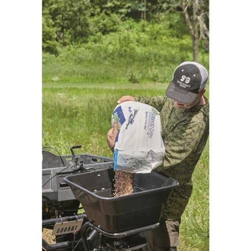 Guide Gear UTV/ATV Receiver Mount Broadcast Spreader Seeder, 80 Pound Capacity, Lawn and Garden Seed Spreaders, 12-Volt, with Rain Cover