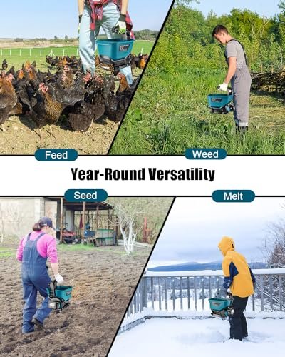 Adisipsoarin Salt Spreader for Makita 18v Battery,Handheld Fertilizer Spreader for Lawns,Available Year-Round,Grass Seeds,Fertilizer,Rock Salt and Ice Melt(Battery Not Included)