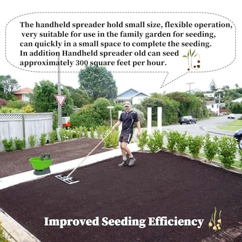 Handheld Power Spreader, Electric Seed Spreader, Electric Fertilizer Spreader, Handheld Seed Spreader, Type-C Smart Charging Port, Ultra-long Battery Life, No Battery Backup Required, 3-Year Warranty