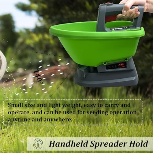 Handheld Power Spreader, Electric Seed Spreader, Electric Fertilizer Spreader, Handheld Seed Spreader, Type-C Smart Charging Port, Ultra-long Battery Life, No Battery Backup Required, 3-Year Warranty