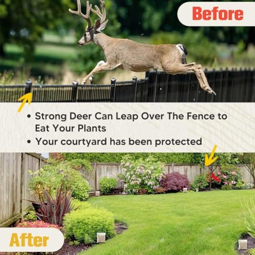Deer Repellent, Rabbit Repellent Outdoor, Deer Deterrent for Garden, Ready-to-Use Deter Pests from Lawn,Keep Rabbits Out of Backyard-8 Packs