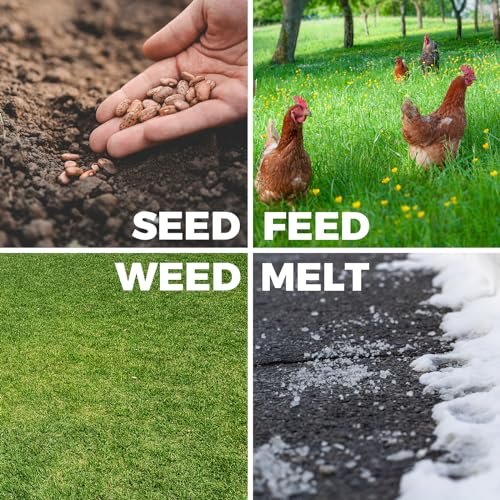 nichro Seed Spreader, USB Rechargeable Handheld Spreader for Year-Round, 8 Seed Settings & 6 Speed Levels, Battery Operated Spreader for Grass Seed, Fertilizer & Ice Melt (Battery Included)