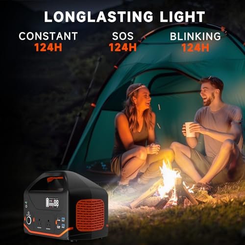 Bailibatt Portable Power Station 600W,293Wh Portable Generator for Home Use, Quiet Generator for Camping Travel Emergency CPAP Survival Backup Outdoor Apartment,100W PD & 110V Pure Sine Wave AC Outlet