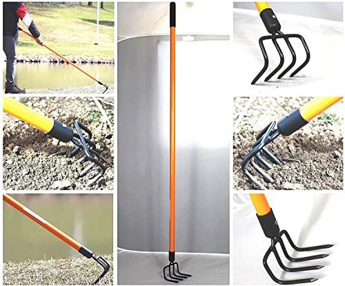Ashman Various Assorted Garden Rakes (3 Pcs) – 2 Bow Rake, and 1 Garden Hoe – Premium Quality Multipurpose Assorted Shovels with Strong Build.