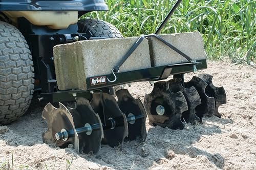 Agri-Fab 45-0266 Steel Tow Behind Sleeve Hitch Disc Cultivator, Working Width 30 Inches to 38 Inches, 8 Heavy Duty, 11 Inch Steel Discs
