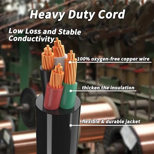PlugSaf 50 Amp Generator Cord, 25FT 50 Amp RV Extension Cord with Twist Lock, Generator Cable 50A 4 Prong Yellow, NEMA 14-50P/SS2-50R Heavy Duty 6/3+8/1 AWG STW Wire for RV Camper & House