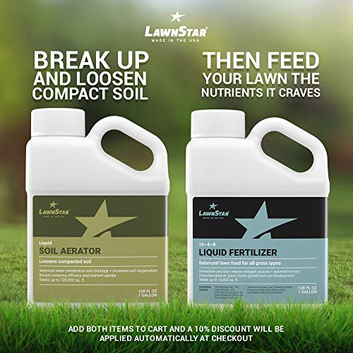 Liquid Lawn Aerator (1 Gallon) - Loosens & Conditions Compacted Soil - Alternative to Core and Mechanical Aeration - Improves Water Penetration, Drainage & Soil Oxygenation - American Made