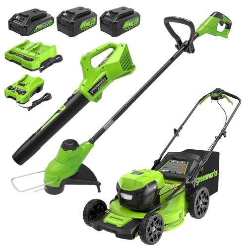 Greenworks 48V (2x24V) High - Performance Cordless Yard Tool Combo: 21
