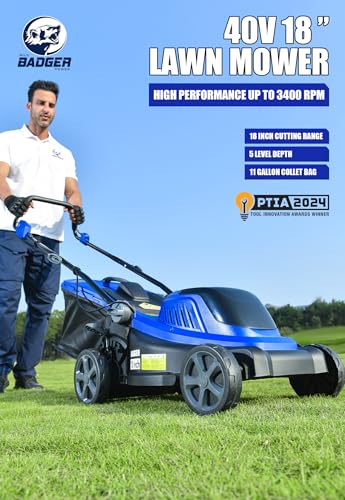 WILD BADGER POWER Lawn Mower 40V Brushless 18