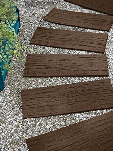 Gardener's Supply Company Recycled Rubber Walkway Railroad Tie Stepping Stone | Outdoor Garden Patio Decor & Lawn Pathway Landscaping Stepping Blocks | Eco-Friendly Garden Decor