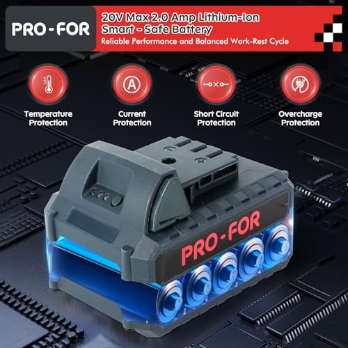 PRO-FOR 20V Max Cordless Grass Trimmer with Nylon Blade, 2-in-1 Stringless Trimmer & Lawn Edger, Lightweight Weed Wacker for Efficient Yard Maintenance