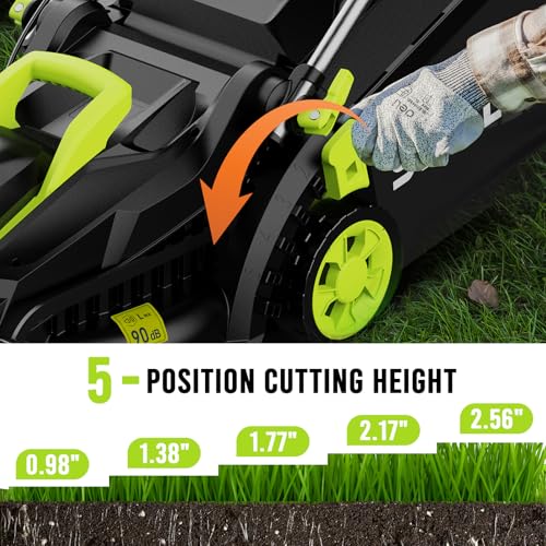 STEELITE 13-Inch Cordless Lawn Mower & 10-Inch Cordless String Trimmer Combo, 21V 4.0Ah & 2.0Ah Battery, Charger Included – Electric Lawn Care Kit for Mowing & Edging