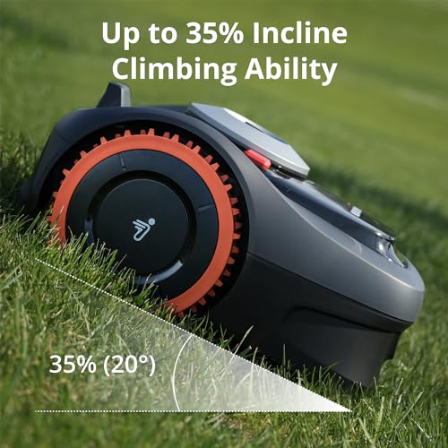 Navimow i110N + Rough Terrain Kit, Robust Wheels for Muddy Terrain and up to 35% Incline.